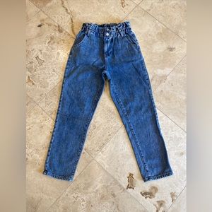 PacSun sz 27 SeaBreak Paperbag Mom Jeans Denim Medium Wash High Rise Y2K 80s